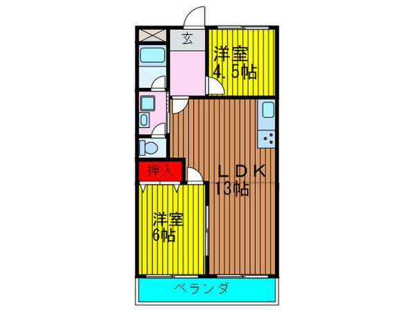 レオハイム木屋の物件間取画像